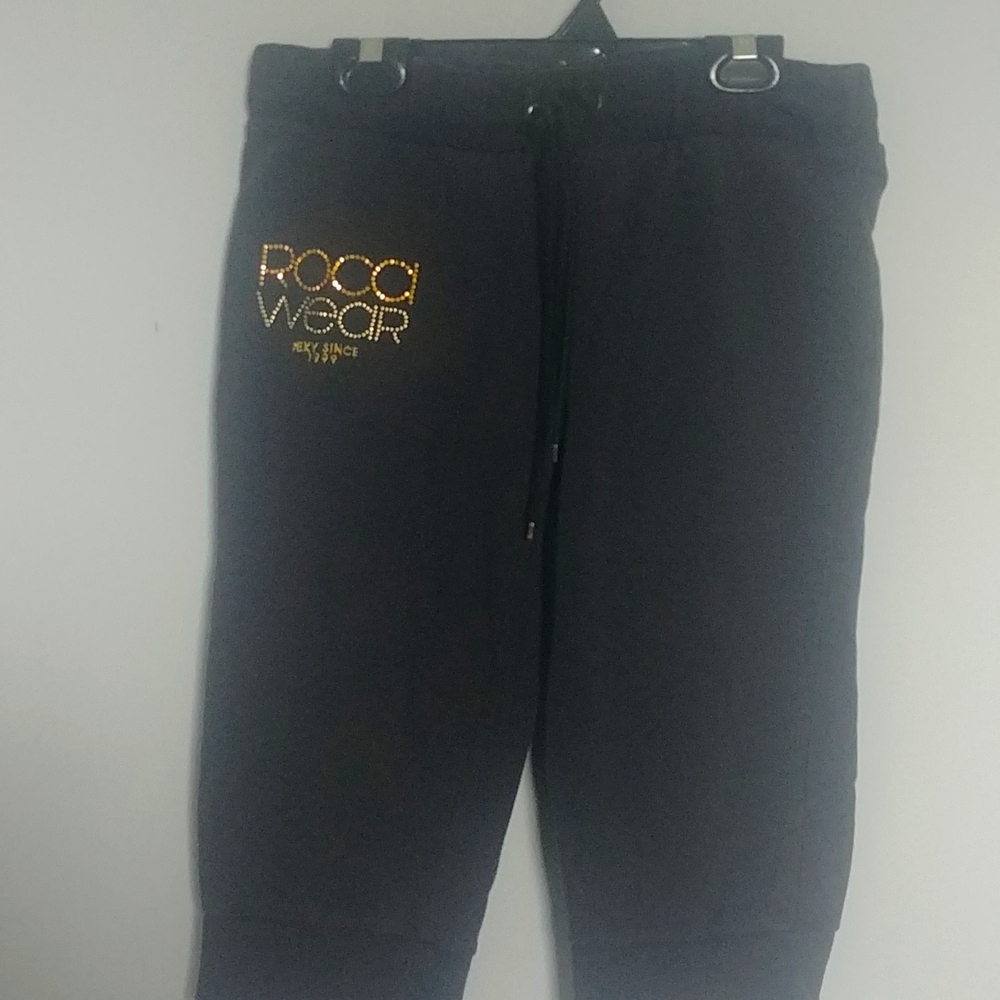 RocaWearLadies pedal pushers EUC black/ gold Vintage
